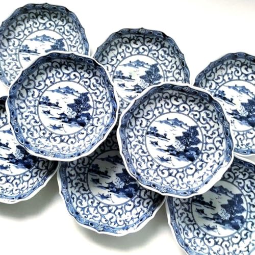 「モダンと素朴さ しのぎ造り！」古伊万里皿(直径13cm) 4客セット 骨董アン 皿 - 生活骨董と古布のアンティークショップ antique TANTRA
